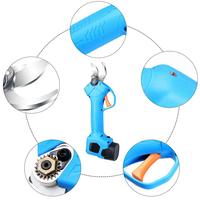 Elektryczny Sekator z Akumulatorem 600 W, Narzędzie do Przycinania Roślin Ogrodowych, Gałęzi, + 2 Baterie 4